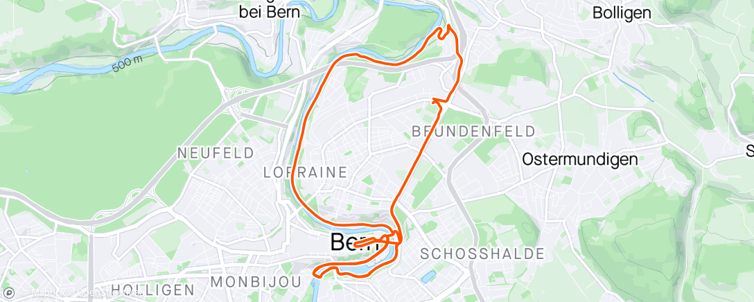 Карта физической активности (Bern city)