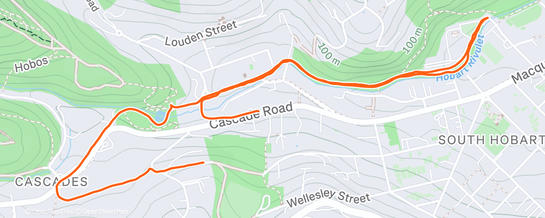 Map of the activity, Morning Run