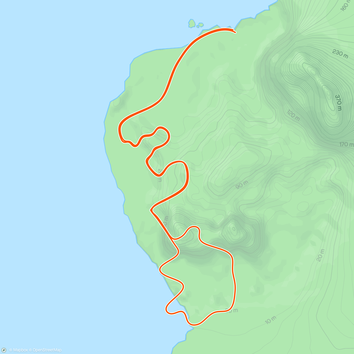 Mapa de la actividad, Zwift - Loop de Loop in Watopia