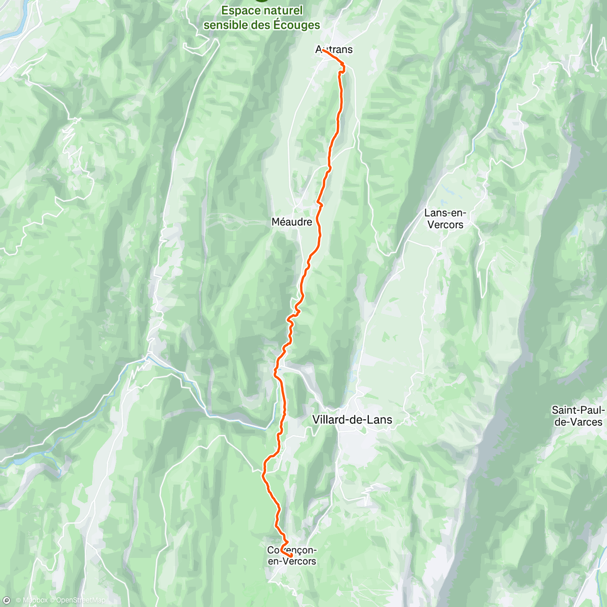 Map of the activity, Trail le matin🏃🏃🏃🏃🏃
