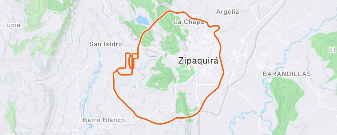 Map of the activity, MyWhoosh - Depleting Session #2