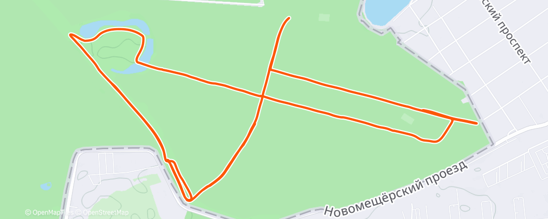 Map of the activity, Morning Nordic Ski