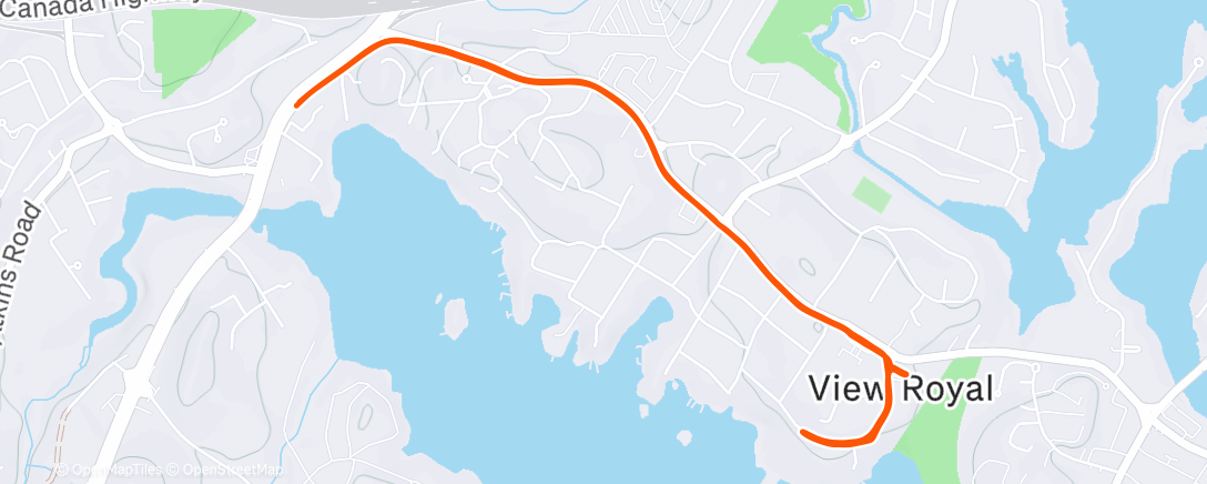 Map of the activity, Afternoon Walk