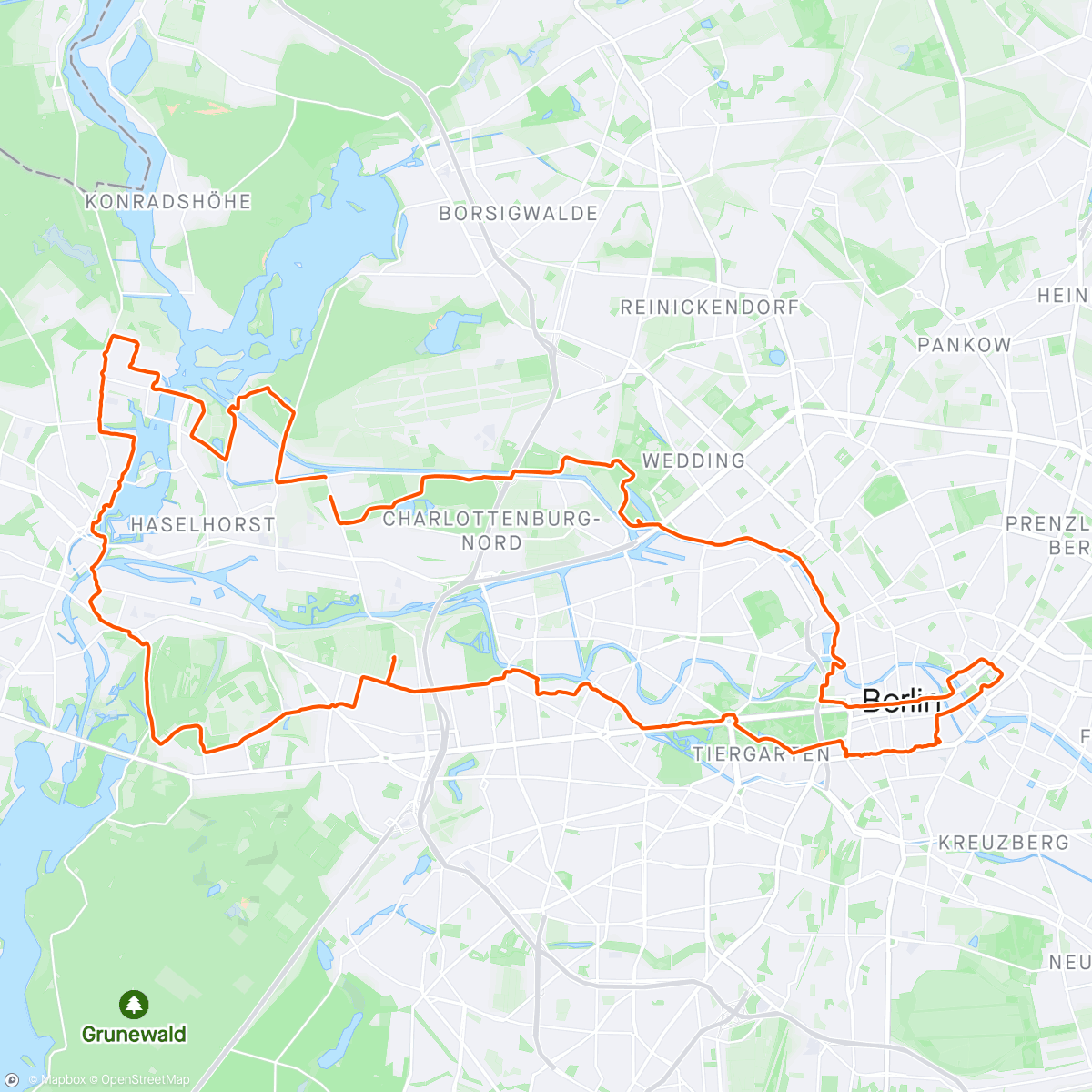 Mapa de la actividad (Megamarsch Berlin 2024)