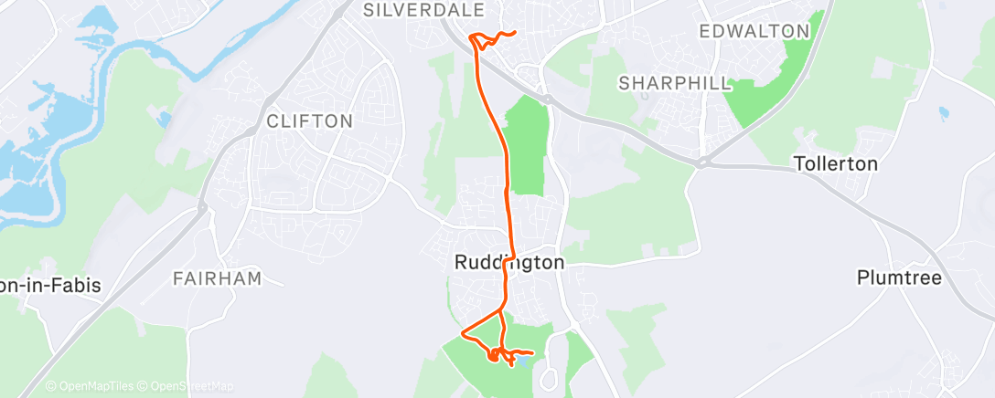 Map of the activity, Morning Mountain Bike Ride