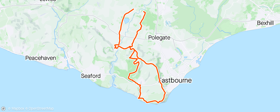 Map of the activity, Beachy Head Ride