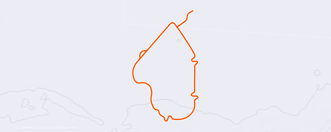 Map of the activity, MyWhoosh - Zone 2 with 1min