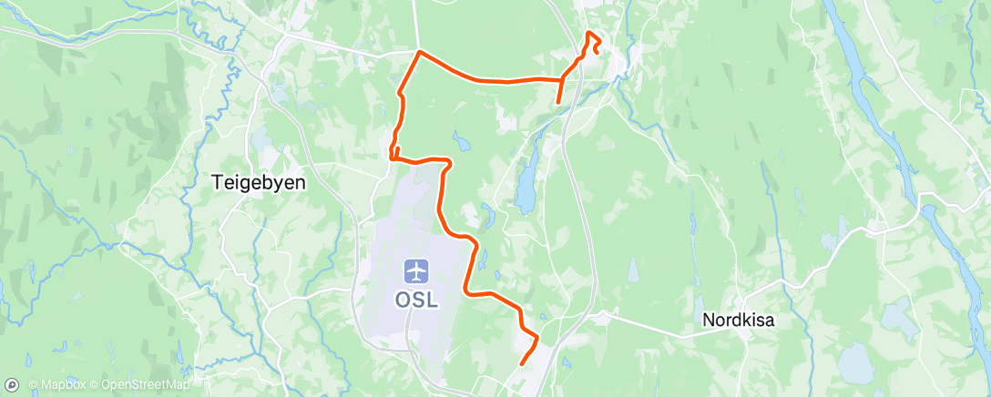 Map of the activity, Lunch Roller Ski
