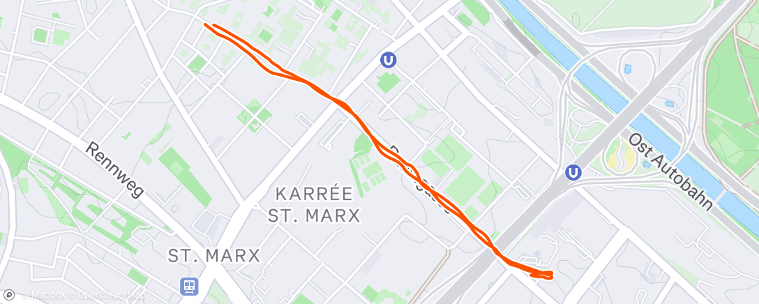 Map of the activity, Lauf am Morgen
