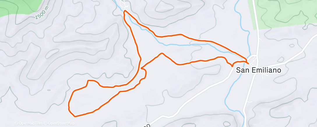 Карта физической активности (Carrera de montaña a la hora del almuerzo)