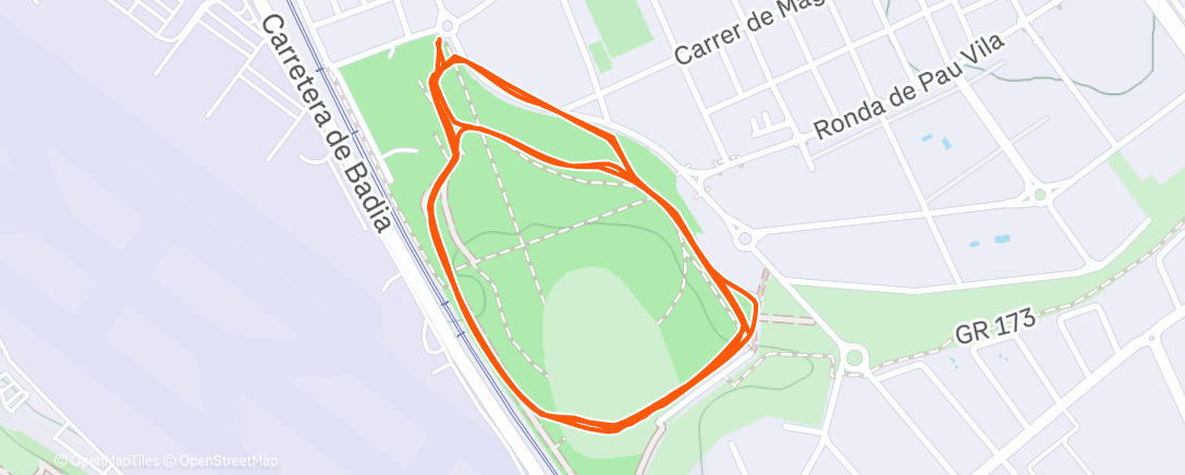 Map of the activity, Morning Run