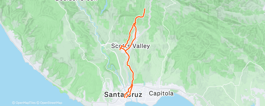 Map of the activity, Morning Ride
