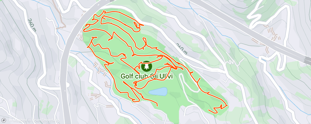Map of the activity, Morning Golf