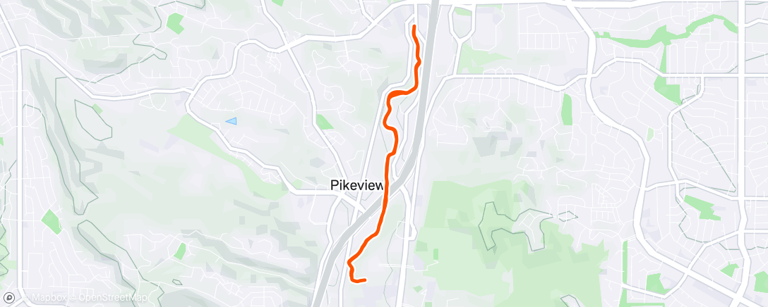 Map of the activity, Morning Run