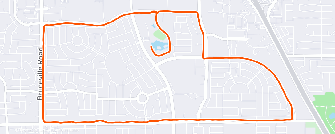 Map of the activity, Morning Run