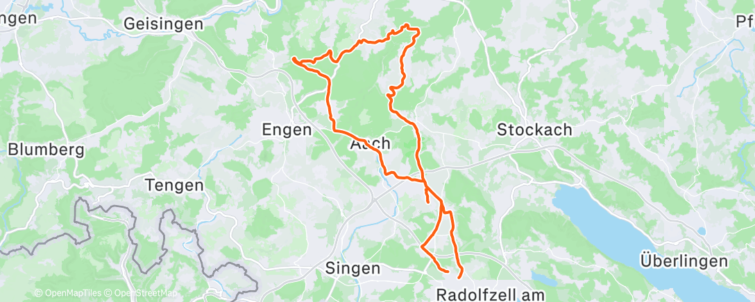 Map of the activity, Mittagsradfahrt