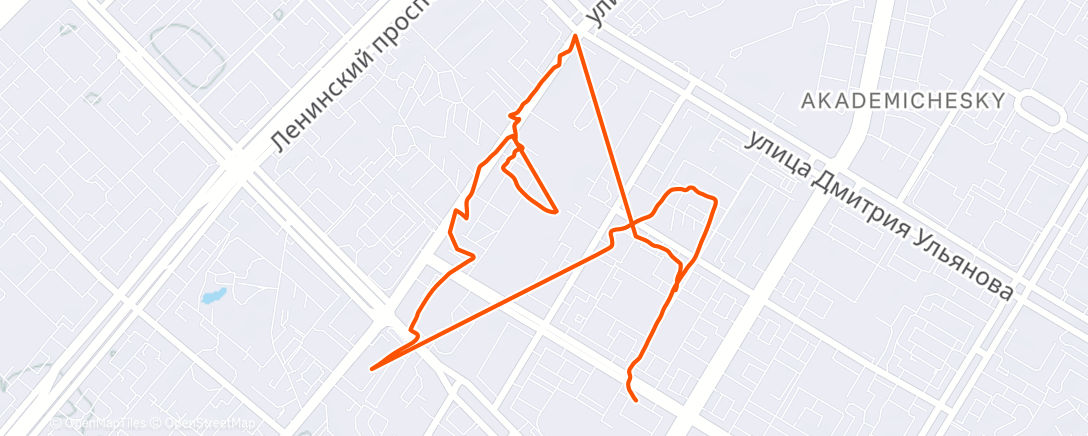 Map of the activity, Morning Run