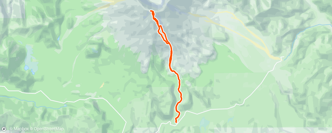 Map of the activity, Mount St Helen ski tour