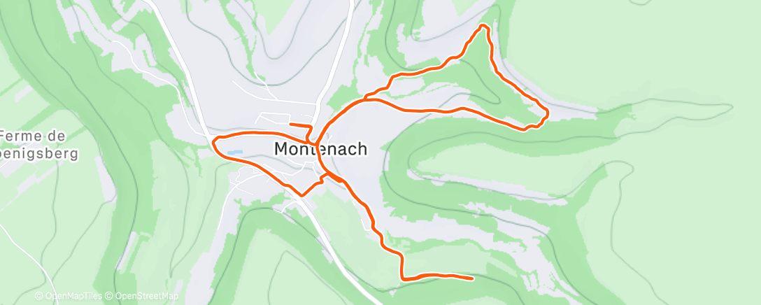 Map of the activity, Lunch Run