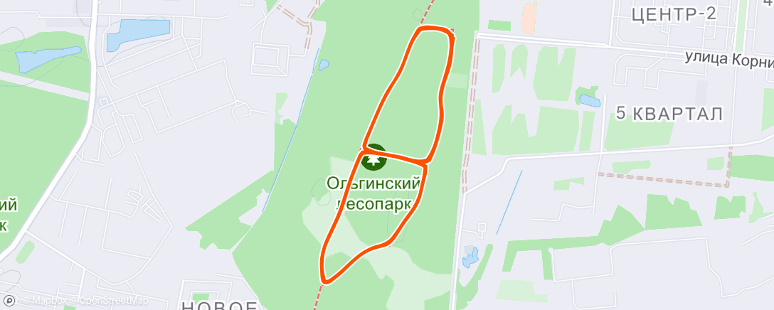 Карта физической активности (Северный лыжный заезд (утро))