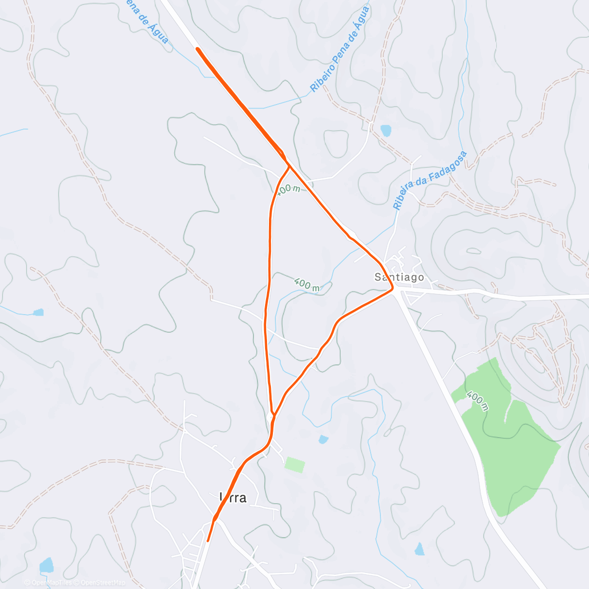 Map of the activity, Corrida matinal