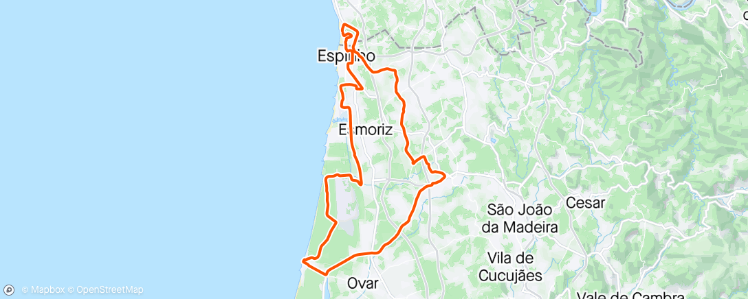 Map of the activity, Volta de bicicleta de gravel matinal