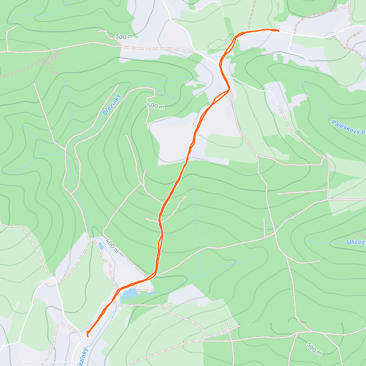 Map of the activity, Afternoon Hike
