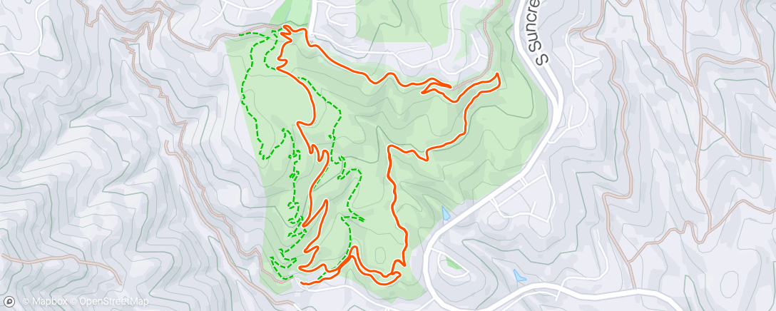 Карта физической активности (Lunch Mountain Bike Ride)
