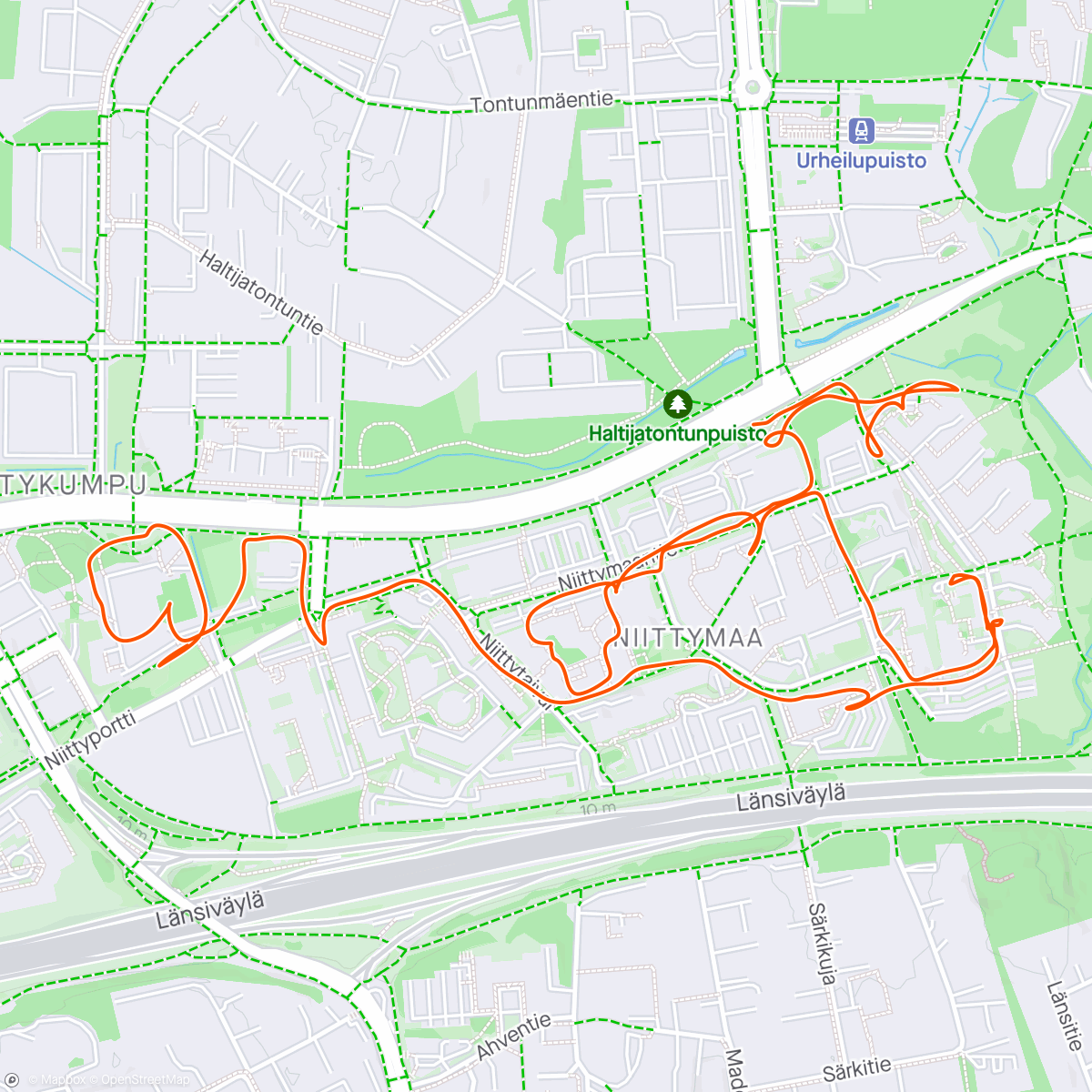 Map of the activity, Evening Sprint Orienteering
