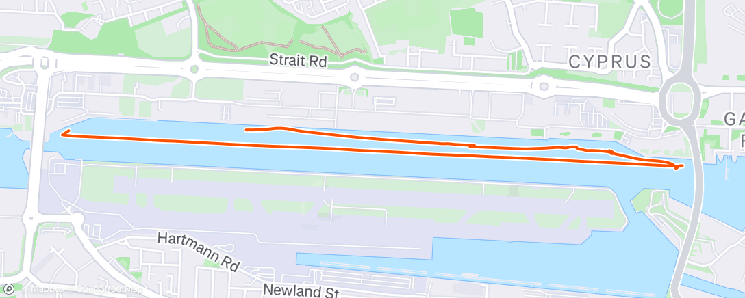 Map of the activity, Morning Row