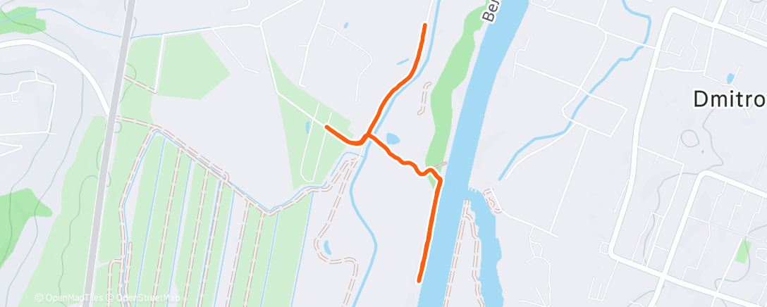 Map of the activity, Дневной забег