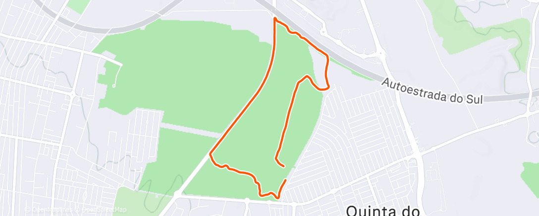 Map of the activity, Lunch Trail Run