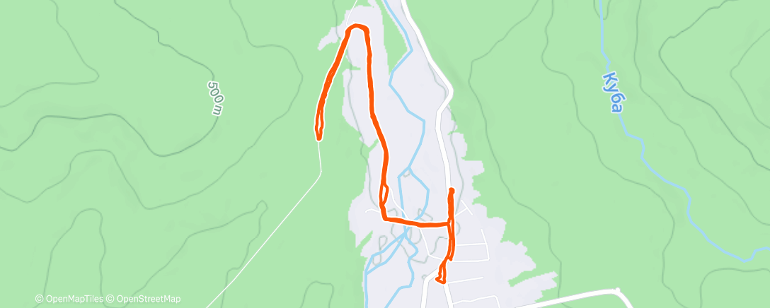 Map of the activity, Lunch Hike