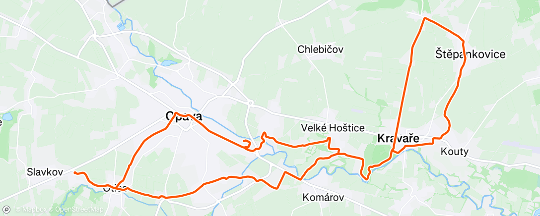 Map of the activity, Afternoon Ride