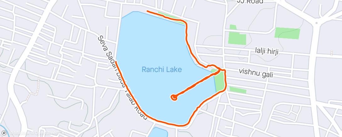 Map of the activity, Ranchi Lake Walk