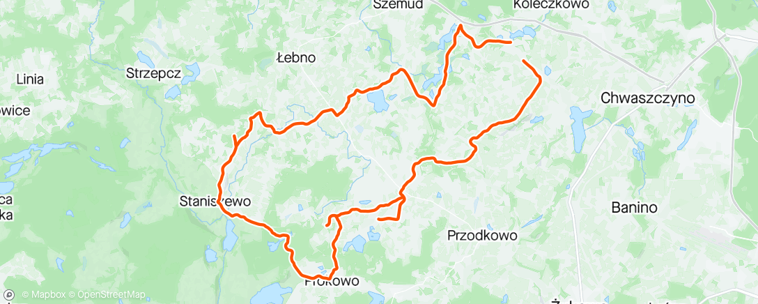 Map of the activity, Błądzenie po Kaszubach.