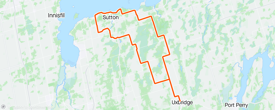 Map of the activity, More relaxing Friday Gang ride