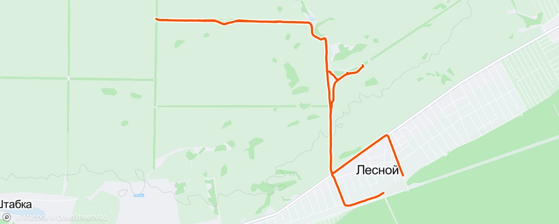 Map of the activity, Полуденный забег