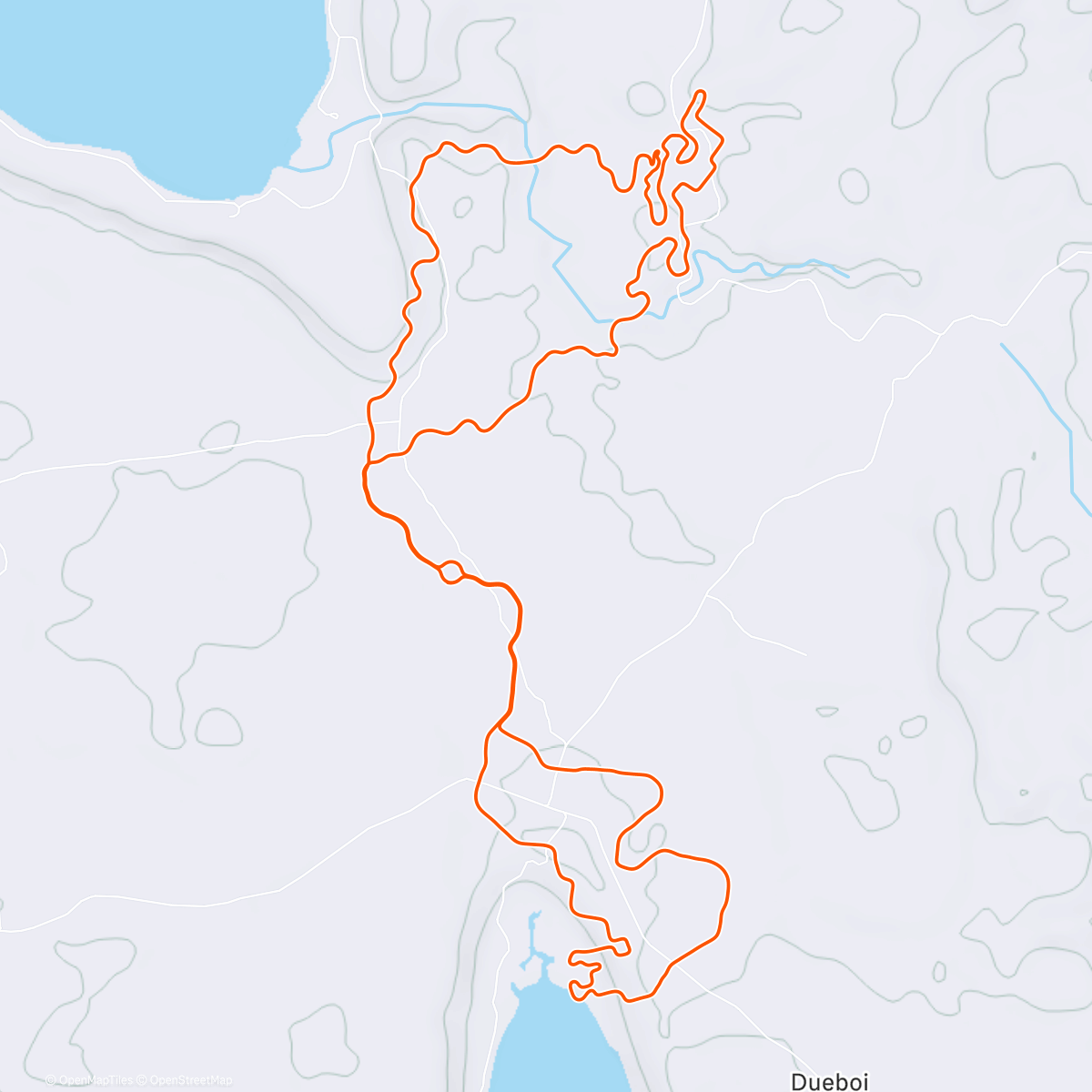 Map of the activity, Zwift - Castle to Castle in Makuri Islands