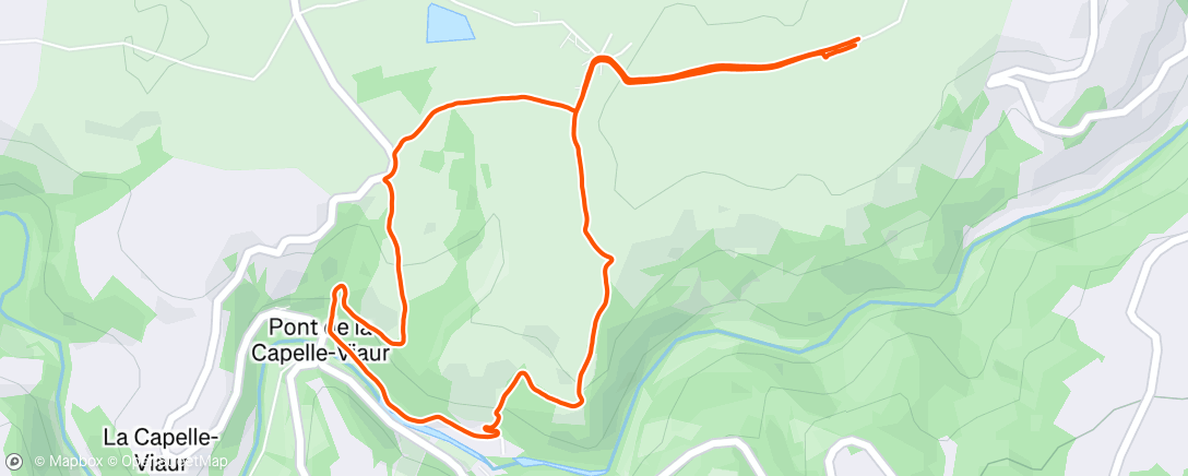 Map of the activity, Course à pied dans l'après-midi