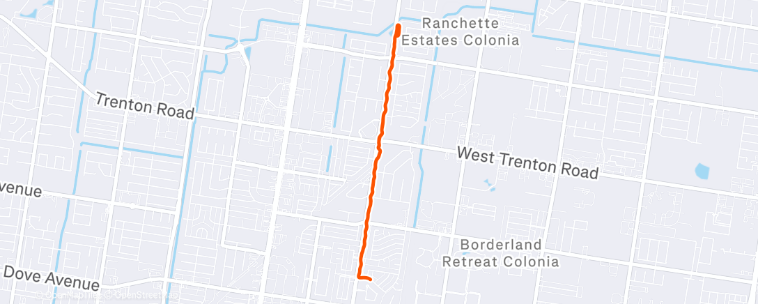 Map of the activity, Morning Run