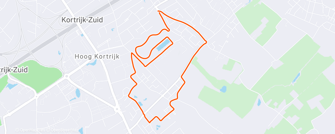 Map of the activity, Afternoon Run