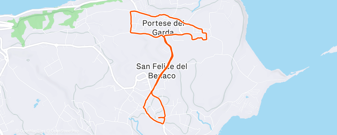 Map of the activity, Portese loop 🦉 in the dark