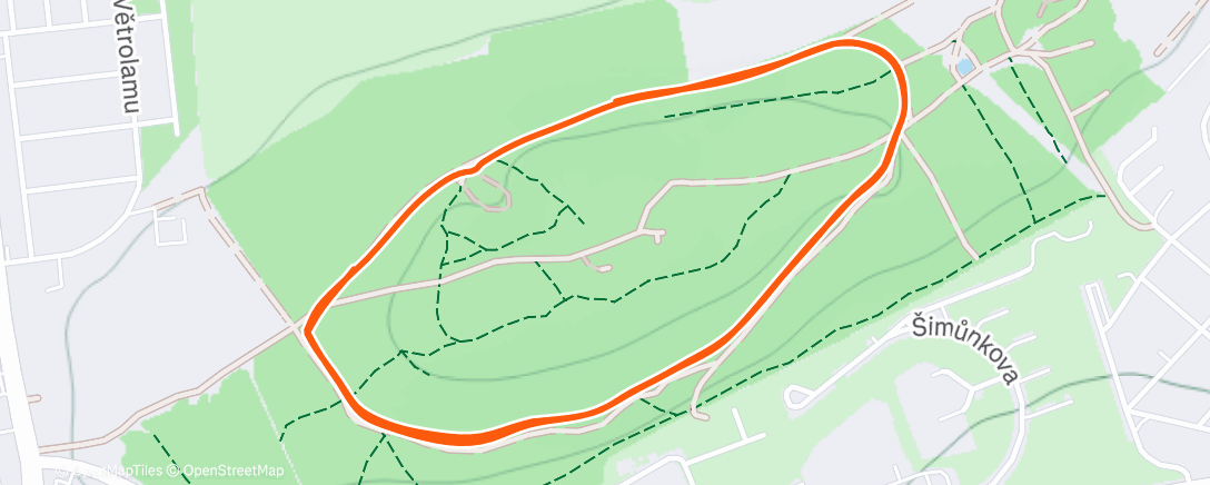 Map of the activity, Morning Run