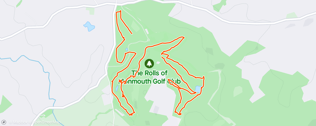 Mapa da atividade, Rolls of monmouth golf club. Stunning course