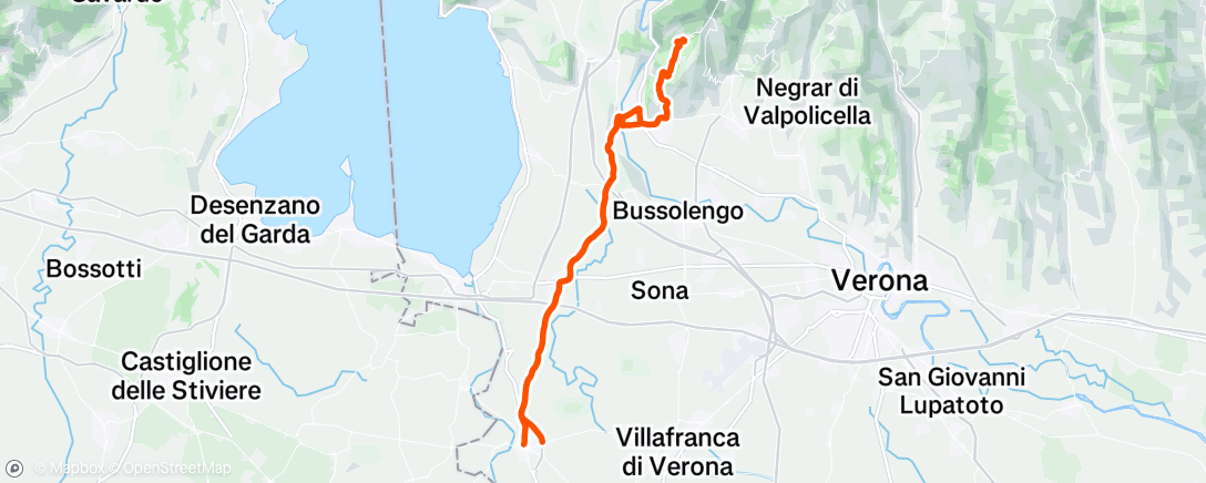 Map of the activity, Pedalata dell'ora di pranzo