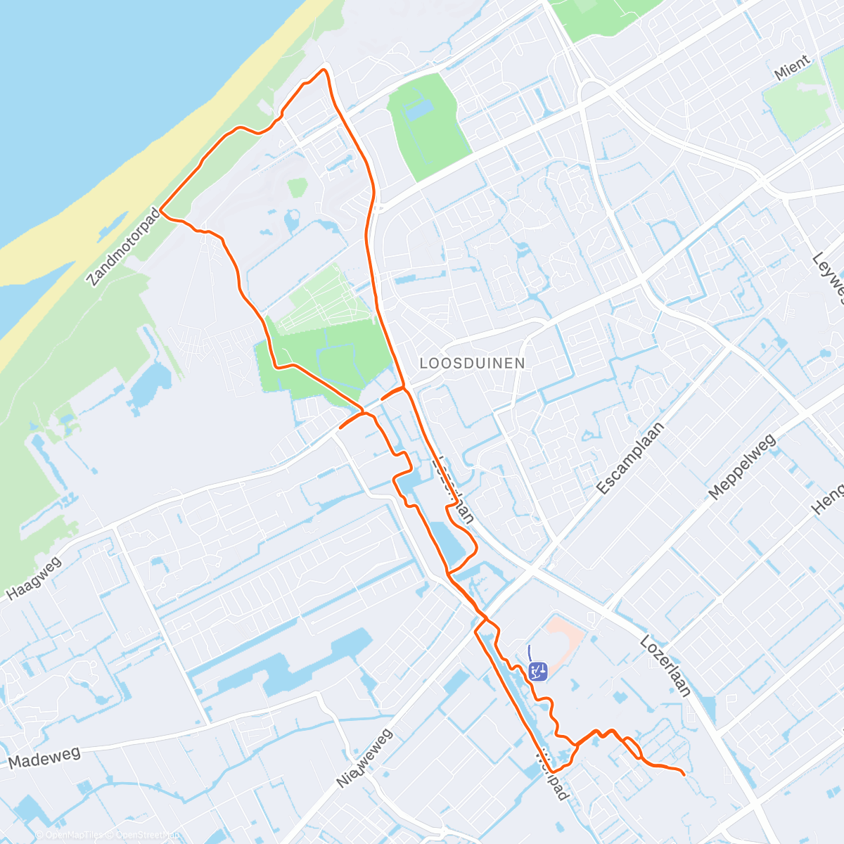 Map of the activity, Trenara Intervaltraining