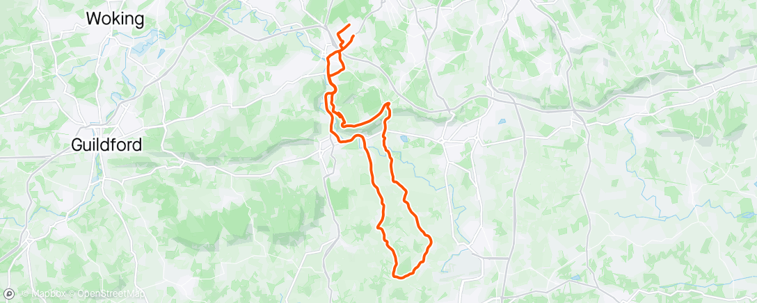 Map of the activity, Still one of the best -Box Hill to Charlwood via Pebble Hill