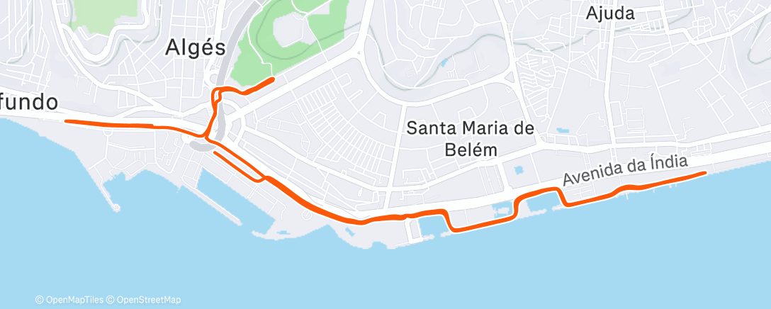 Kaart van de activiteit “Afternoon Run”