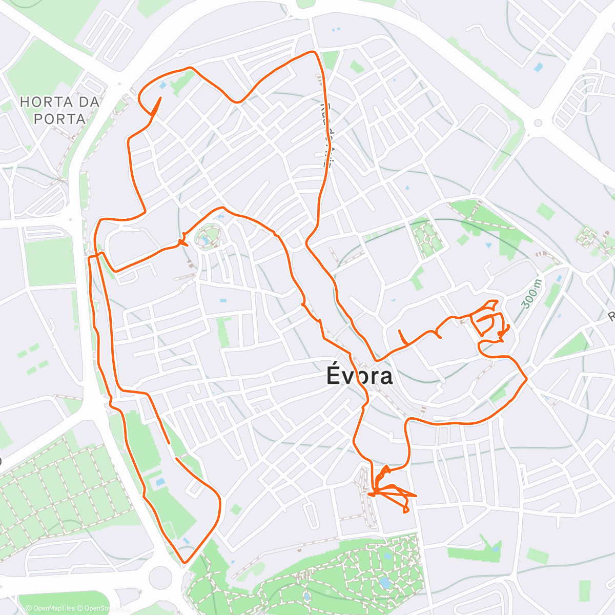 Map of the activity, Kirkjuganga Evora